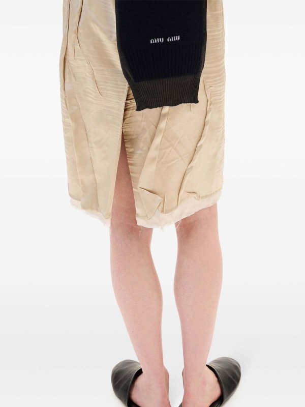 Crpe Satin Silk Dress shop online: MIU MIU