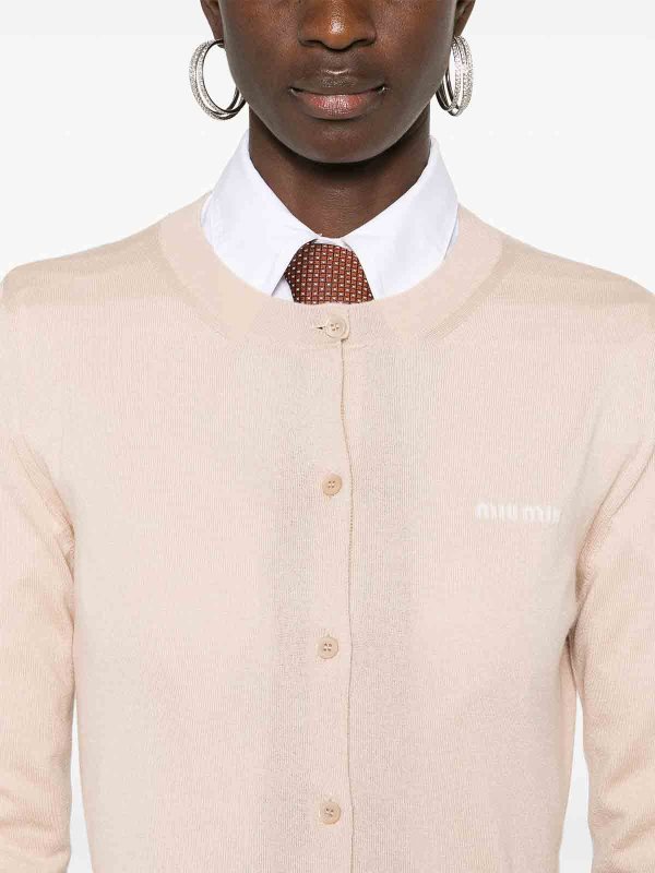 MIU MIU buy online Logo-Jacquard Cardigan