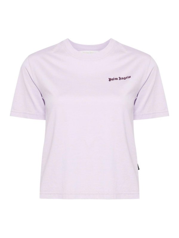 Palm Angels: Camisetas - Camiseta - Plata