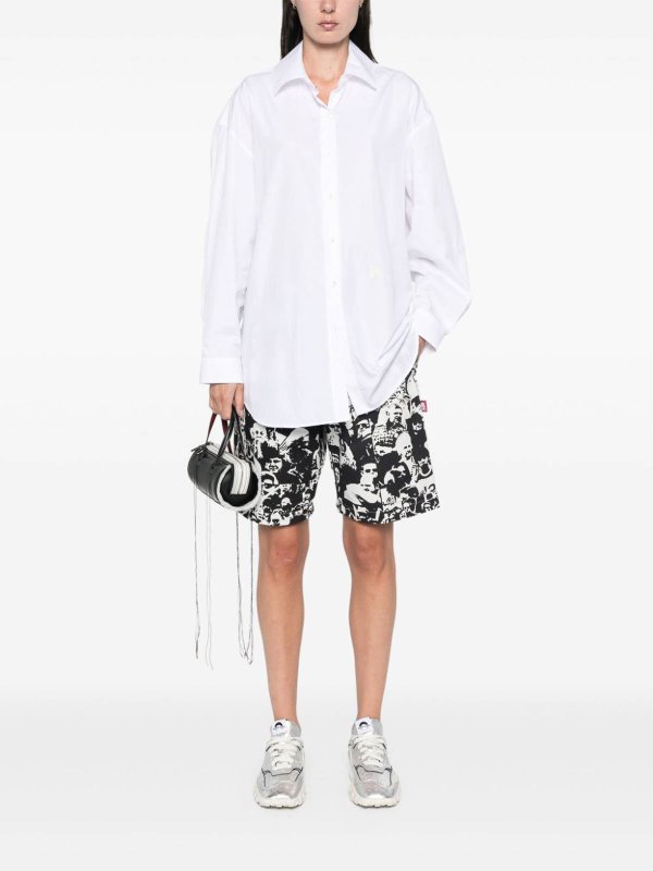 Palm Angels: shirts online - Monogram-Embroidered Loose Shirt