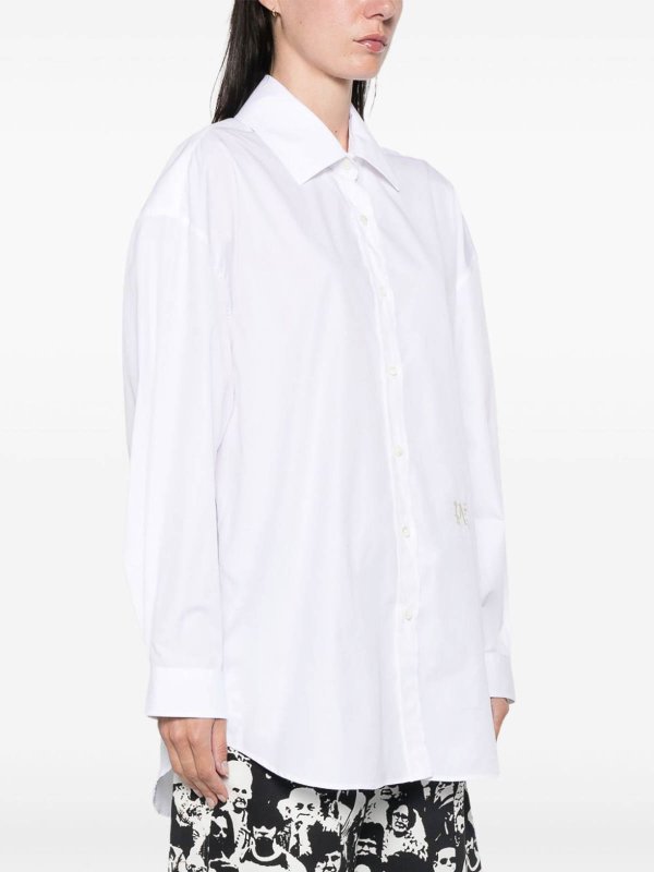 The Best Shops Palm Angels: shirts - Monogram-Embroidered Loose Shirt