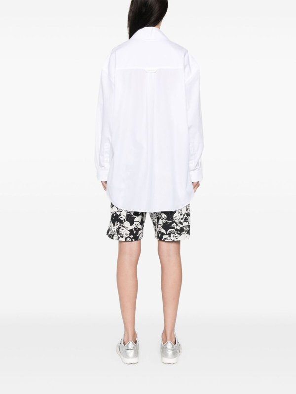 Monogram-Embroidered Loose Shirt shop online: Palm Angels