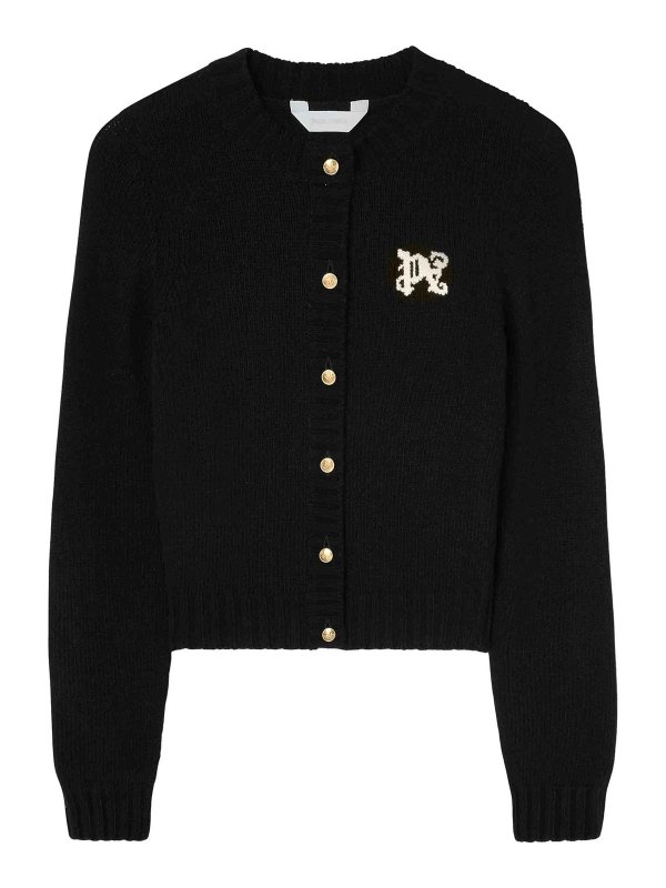 Palm Angels: cardigans - Pa Monogram-Inversia Cardigan