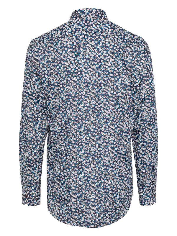 PAUL SMITH: shirts online - Floral-Print Organic Cotton Shirt