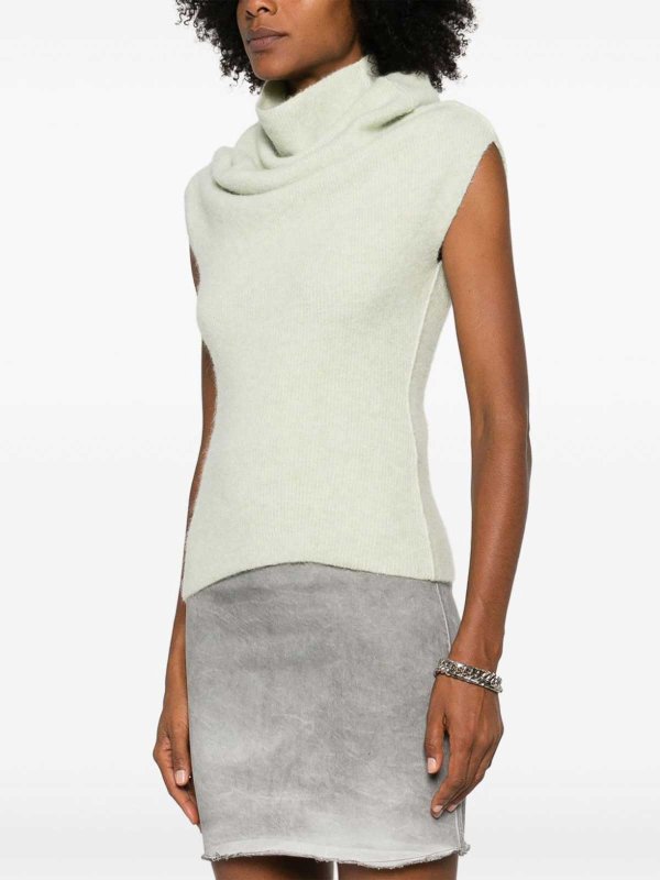 The Best Shops RICK OWENS: Turtlenecks & Polo necks - Crater Turtleneck Knitted Top
