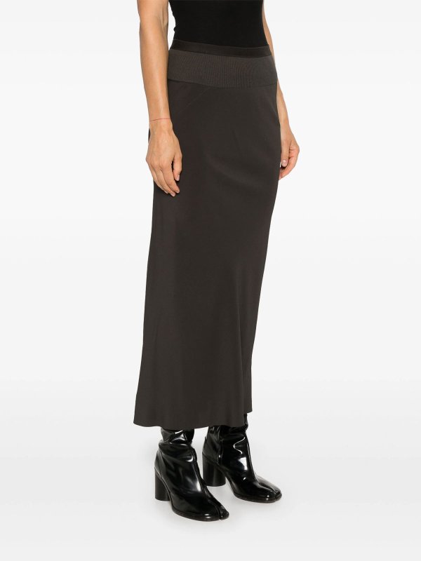 The Best Shops RICK OWENS: Faldas media pierna y semilargas - Falda Semilarga - Gris