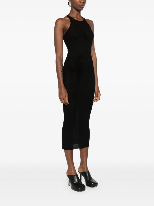 The Best Shops RICK OWENS: knee length dresses - Drkshdw Ribbed Tank Midi Dress