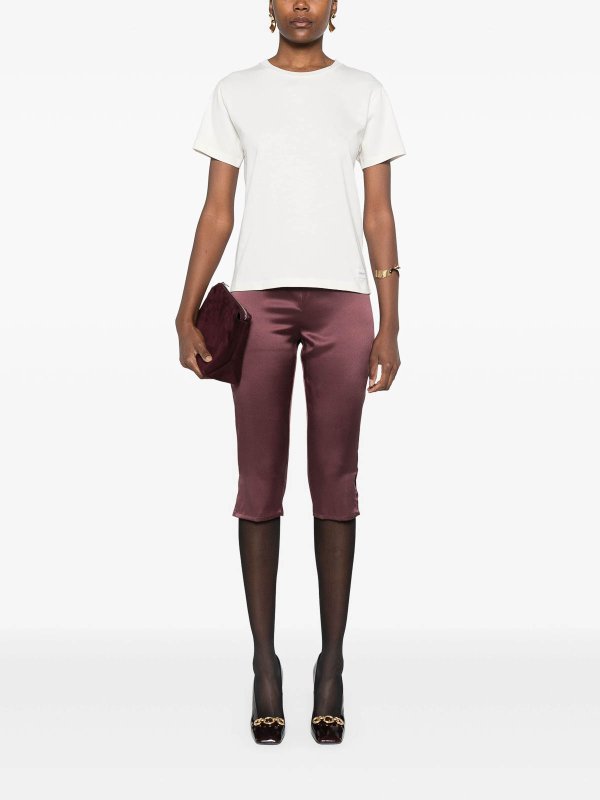 SAINT LAURENT: t-shirts online - Logo-Tag T-Shirt Classique