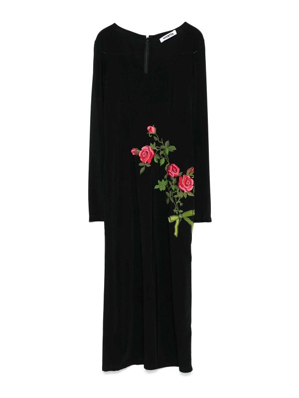 Vivetta: Knielange Kleider - Knielanges Kleid - Schwarz