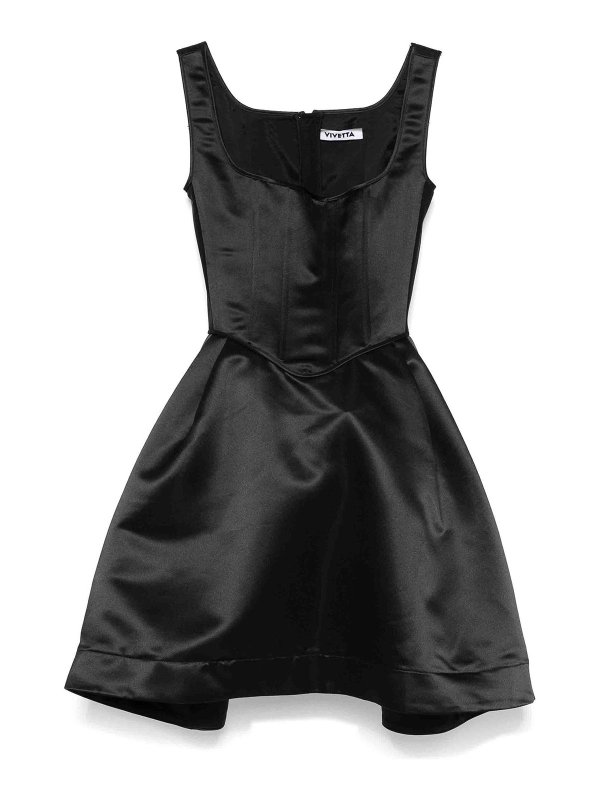 Vivetta: abiti corti - Duchess Satin Mini Bustier Dress