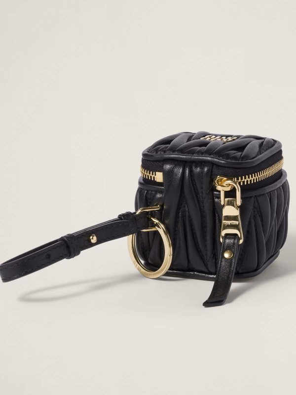 MIU MIU: key holders online - Leather Keyring