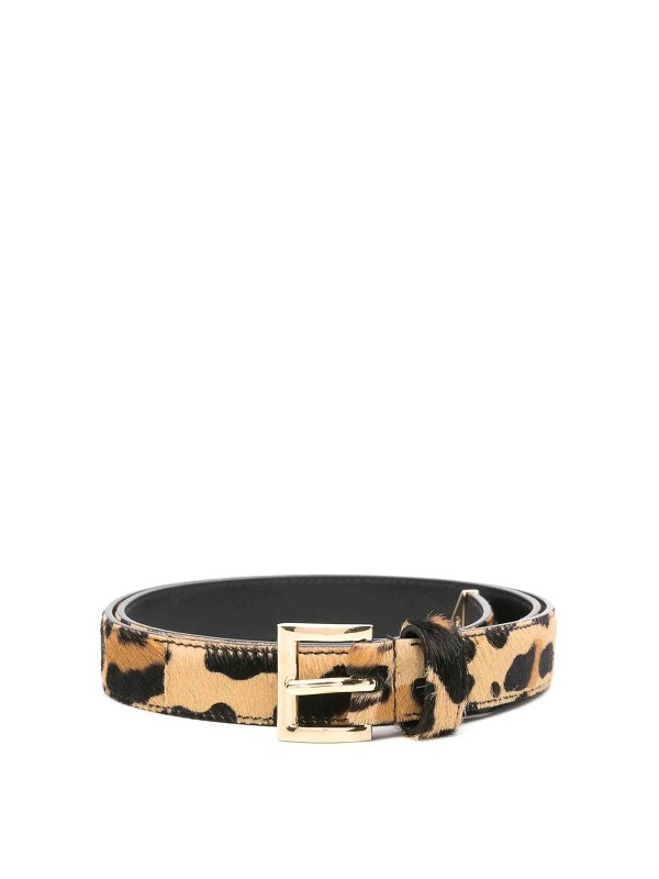PRADA: belts - Leopard-Panel Belt