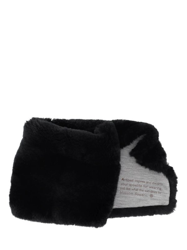 ANTIPAST: scarves online - Fur Muffler Black