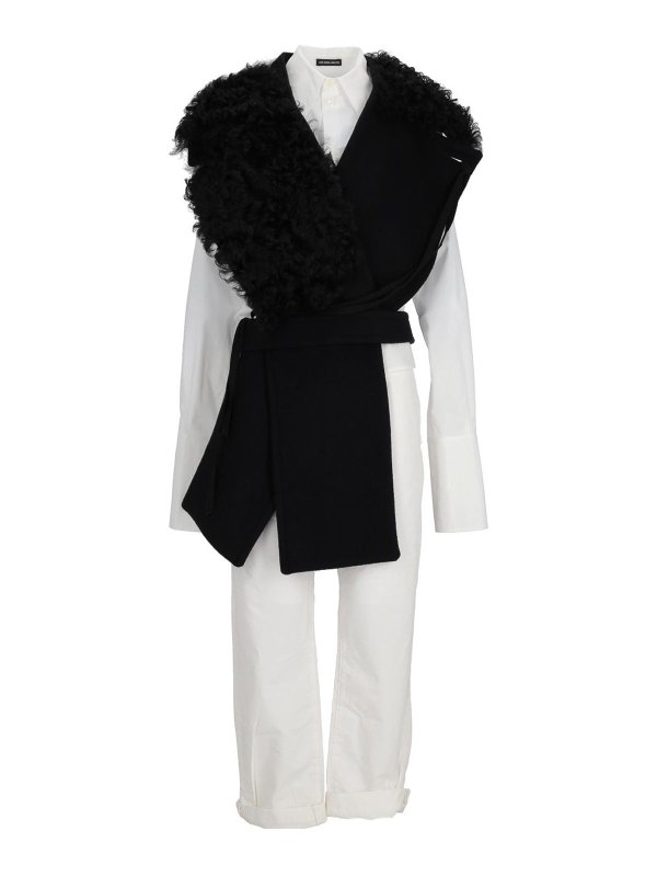 ANN DEMEULEMEESTER: Schals - Schal - Schwarz