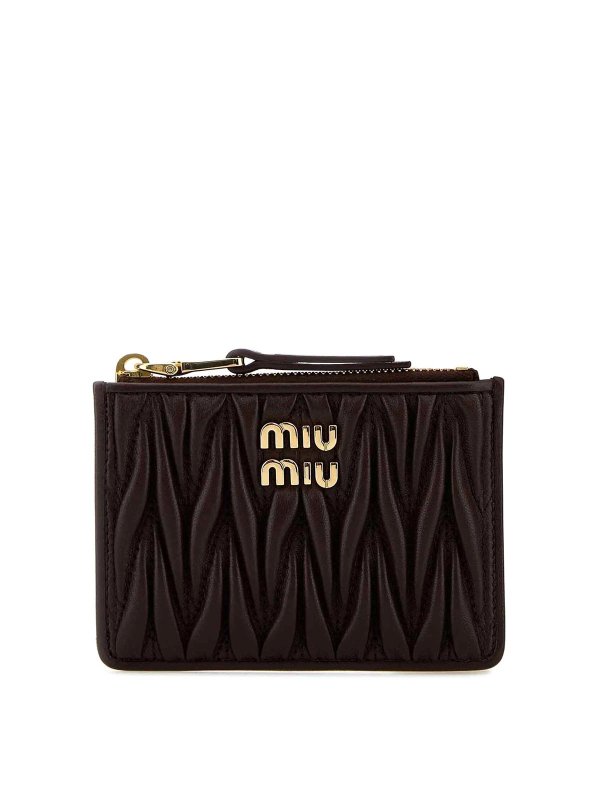 MIU MIU: wallets & purses - Logo Lettering Wallet