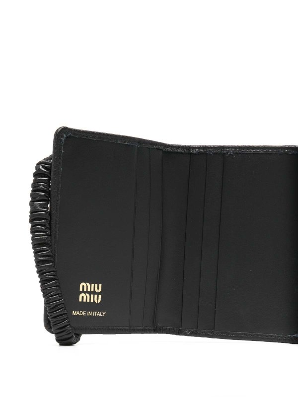 The Best Shops MIU MIU: wallets & purses - Logo-Plaque Matelass-Effect Wallet
