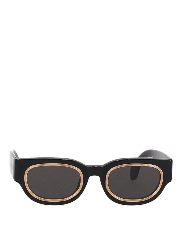 Palm Angels: sunglasses - Pier Sunglasses Black Dark Grey
