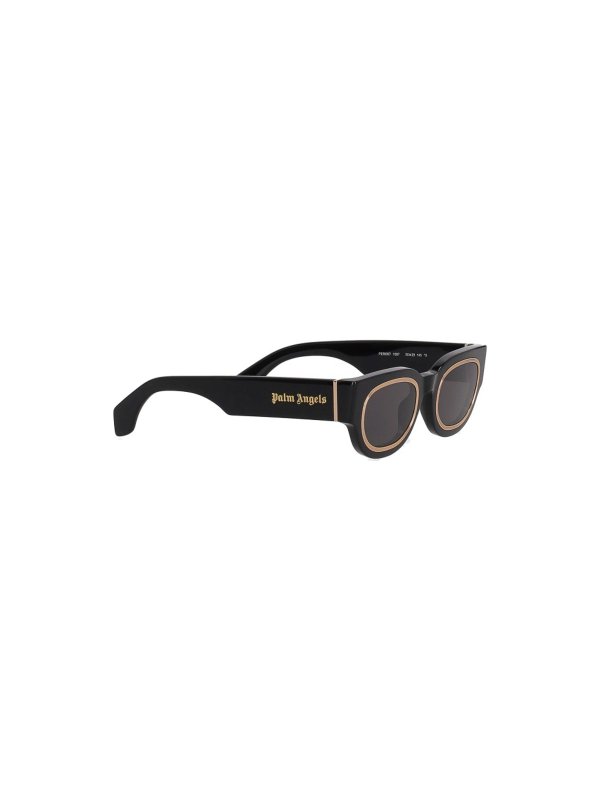 Palm Angels: sunglasses online - Pier Sunglasses Black Dark Grey
