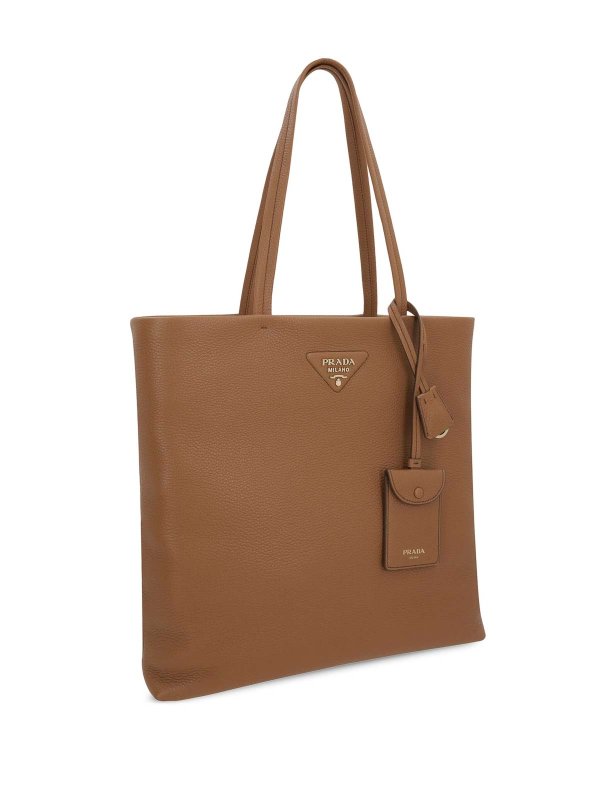 The Best Shops PRADA: totes bags - Triangle Logo Tote Bag
