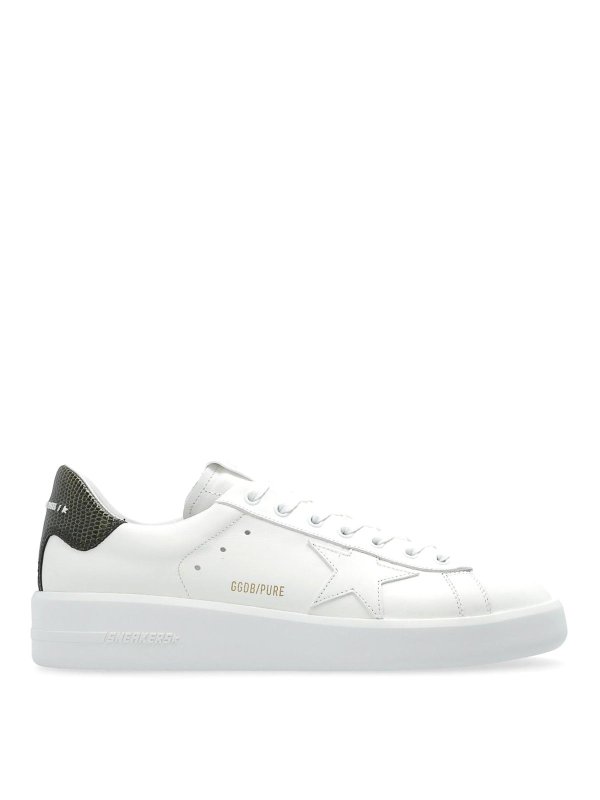 GOLDEN GOOSE: sneakers - Scneaker in pelle a stella pura