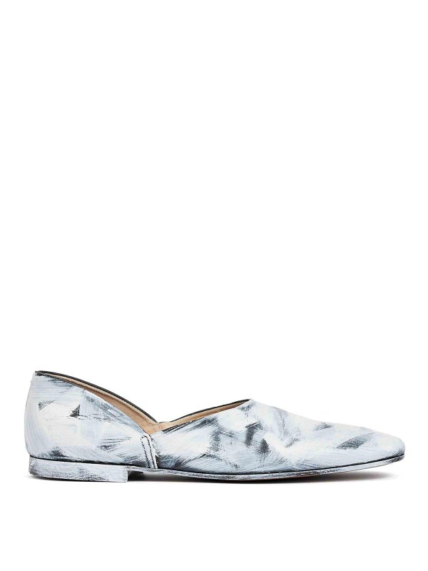Maison Margiela: Mocassins & Chaussures bateau - Mocassins - Blanc