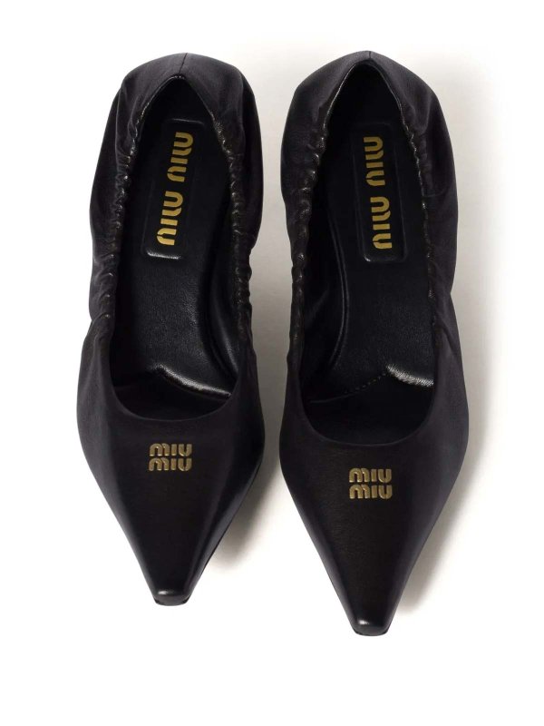 Leather Decollet Nappa Pumps Aviator shop online: MIU MIU