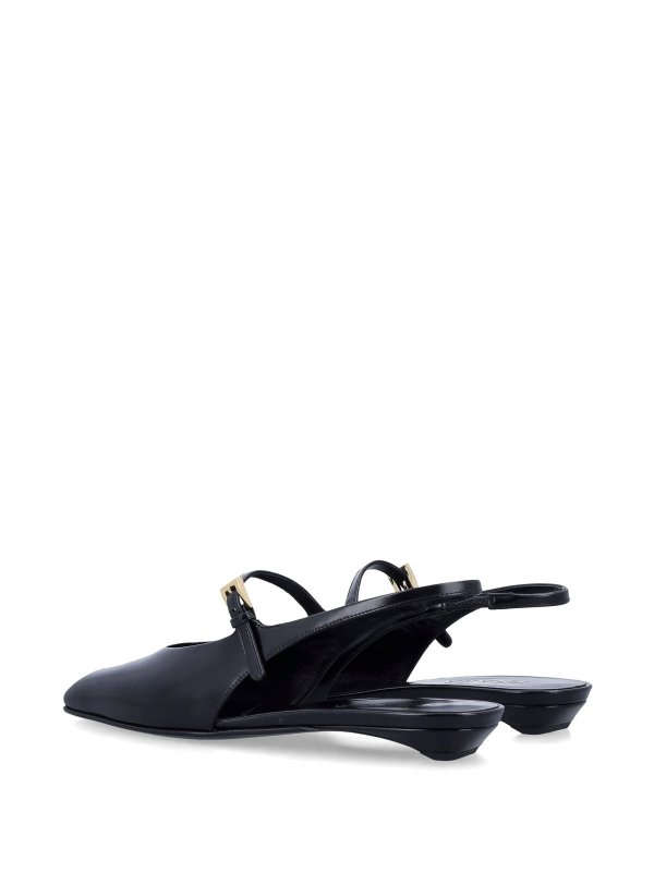 The Best Shops PRADA: sandals - Leather Slingback Ballet Flats