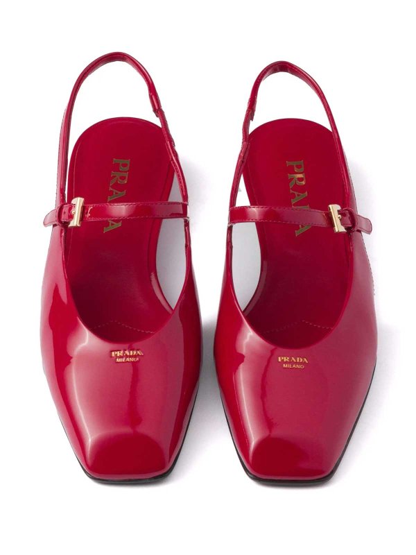PRADA buy online Leather Slingback Ballerina Shoes