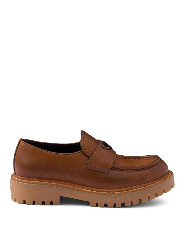 PRADA: Loafers & Slippers - Leather Loafers