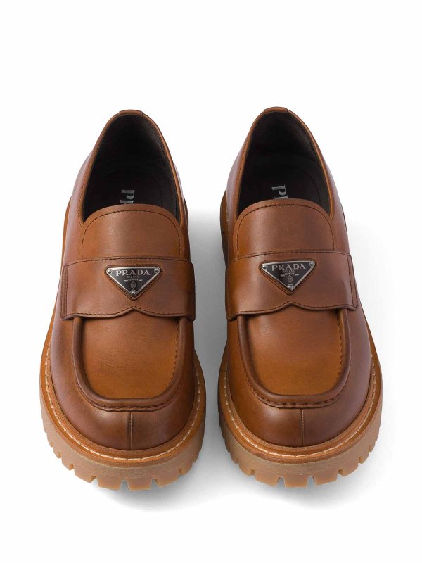 Leather Loafers shop online: PRADA