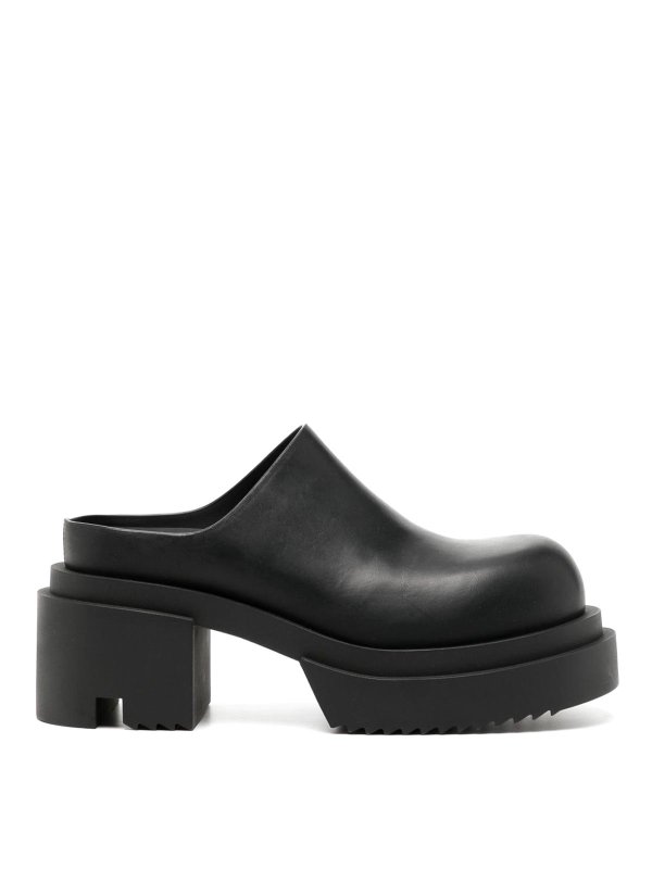RICK OWENS: mules shoes - Leather Mules