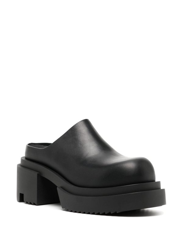 RICK OWENS: mules shoes online - Leather Mules
