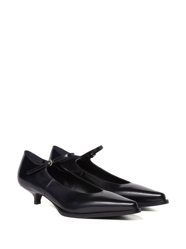 MIU MIU: court shoes online - 35Mm Brushed Leather Pumps
