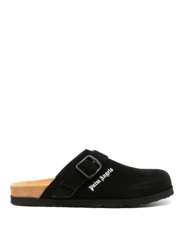 Palm Angels: mules shoes - Logo-Print Mules