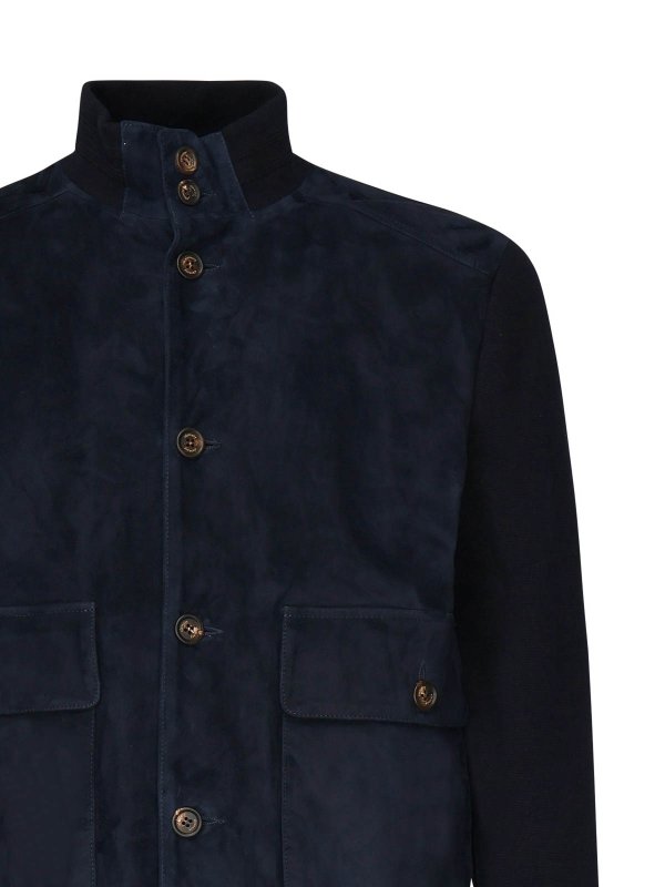The Best Shops ELEVENTY: Vestes en cuir - Blouson En Cuir - Bleu