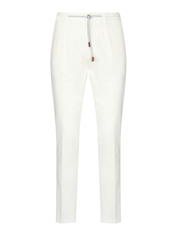ELEVENTY: Pantalons casual - Pantalons Décontractés - Blanc