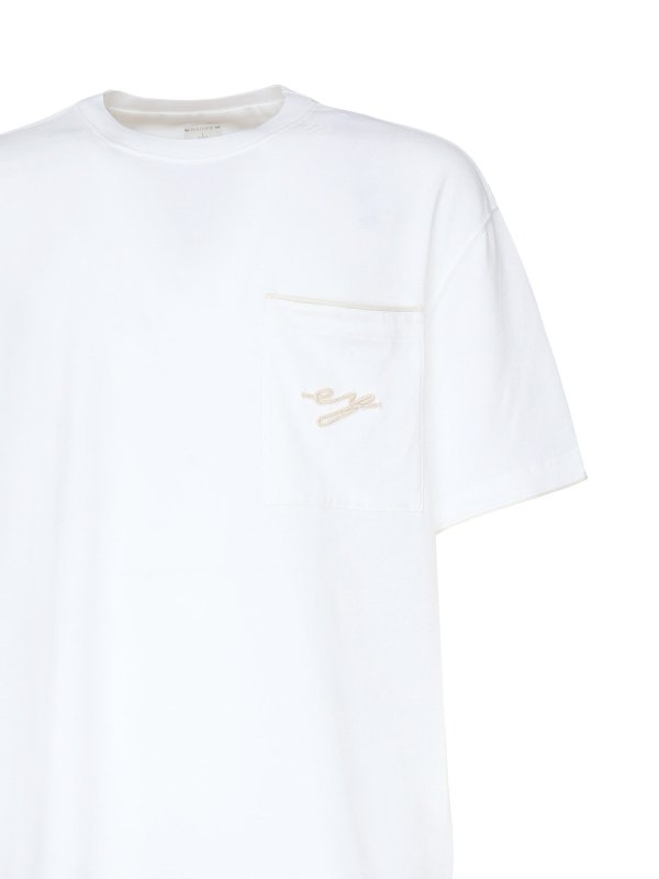 The Best Shops ELEVENTY: T-shirts - T-Shirt - Weiß