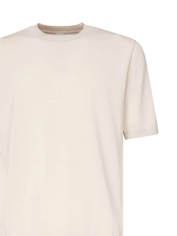 The Best Shops ELEVENTY: T-shirts - T-Shirt - Beige