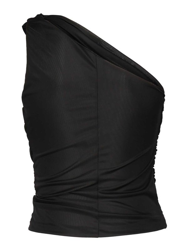 Pinko: Top e canotte online - Top in tulle a una spalla