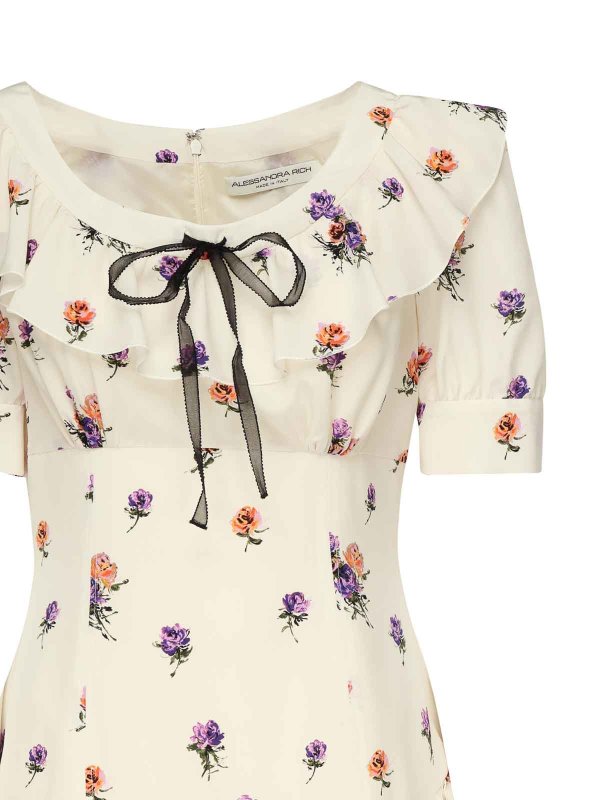 The Best Shops ALESSANDRA RICH: short dresses - Rose Printed Mini Dress