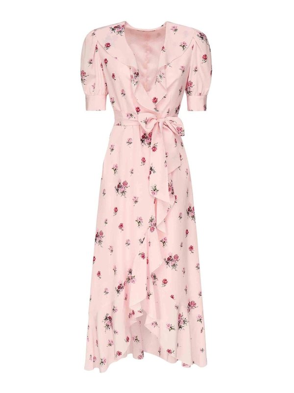 ALESSANDRA RICH: ニーレングスドレス - 膝丈ドレス - ヌードカラー