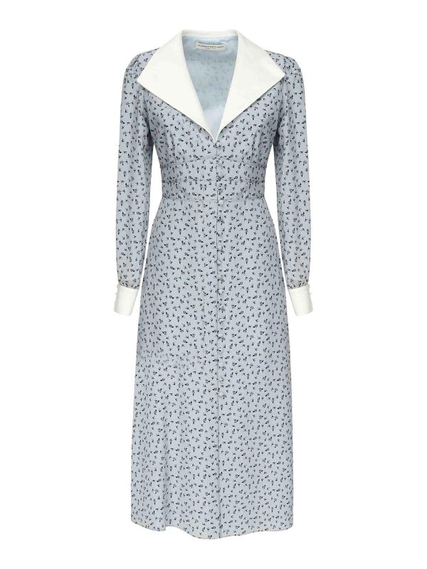 ALESSANDRA RICH: Knielange Kleider - Knielanges Kleid - Hellblau