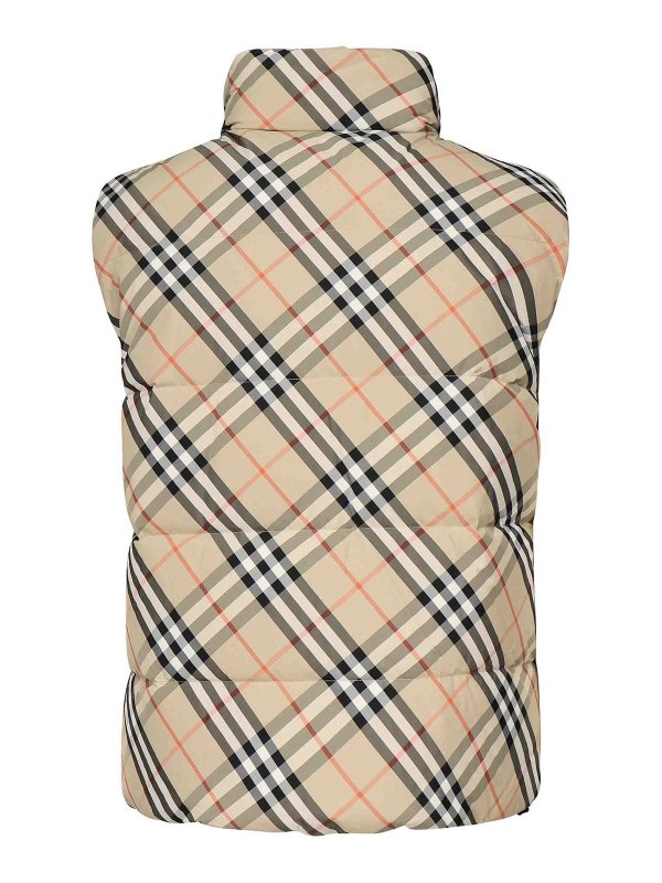 BURBERRY: padded jackets online - Plaid Padded Vest