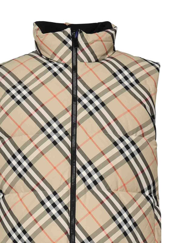 The Best Shops BURBERRY: padded jackets - Plaid Padded Vest