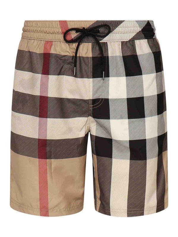 BURBERRY: Swim shorts & swimming trunks - Checked Swimwear