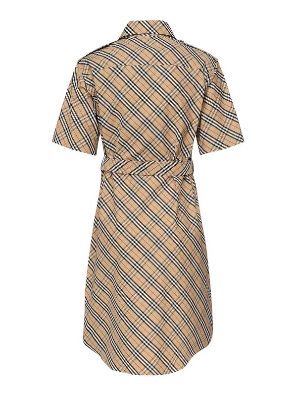 BURBERRY: ニーレングスドレス online - 膝丈ドレス - ベージュ