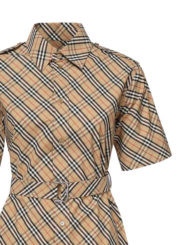 The Best Shops BURBERRY: ニーレングスドレス - 膝丈ドレス - ベージュ