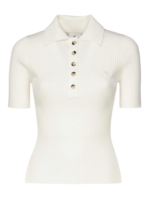 Courreges: Polos - Polo - Blanco