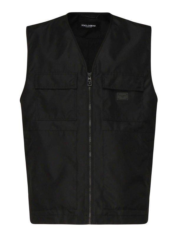 DOLCE & GABBANA: maglieria gilet - Giubbotto logo