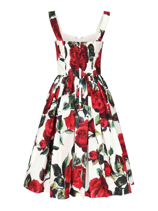 DOLCE & GABBANA: Knielange Kleider online - Knielanges Kleid - Rot